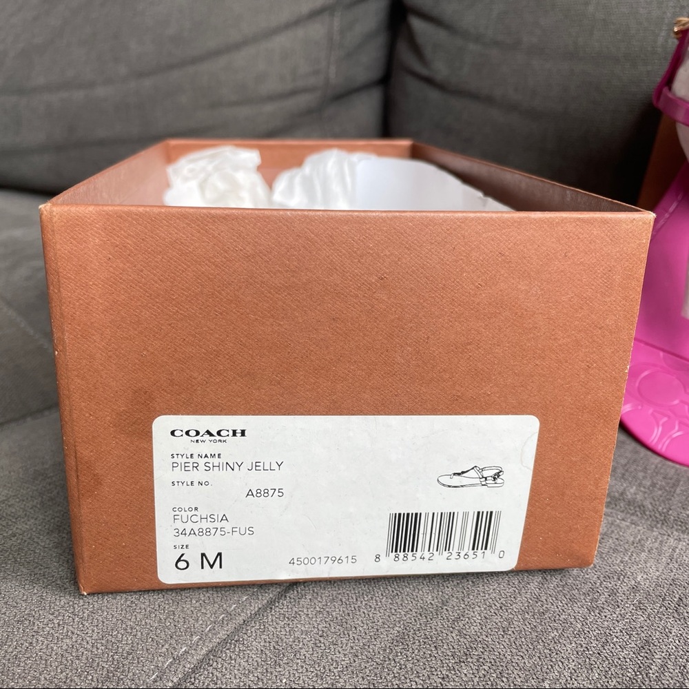 COACH Fuchsia Pink Jelly Sandals - Picture 3 of 4